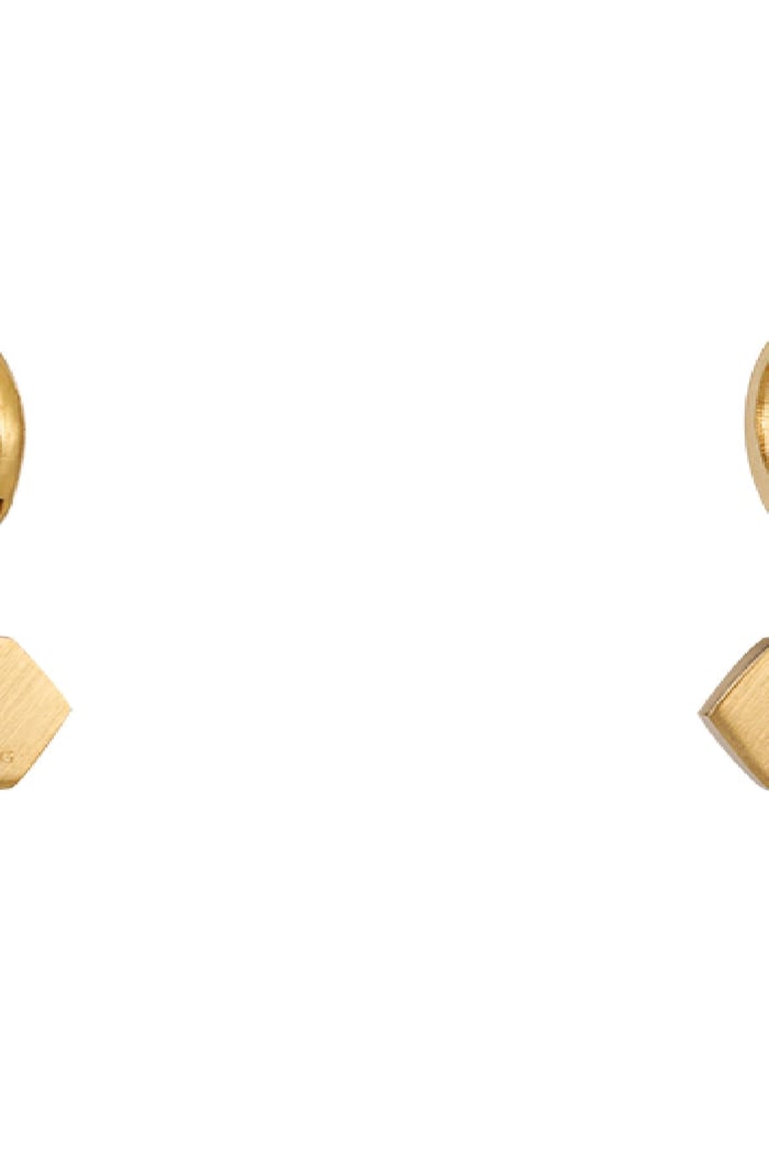 Earrings Wolf Quote Gold Color Stainless Steel h5Picture3